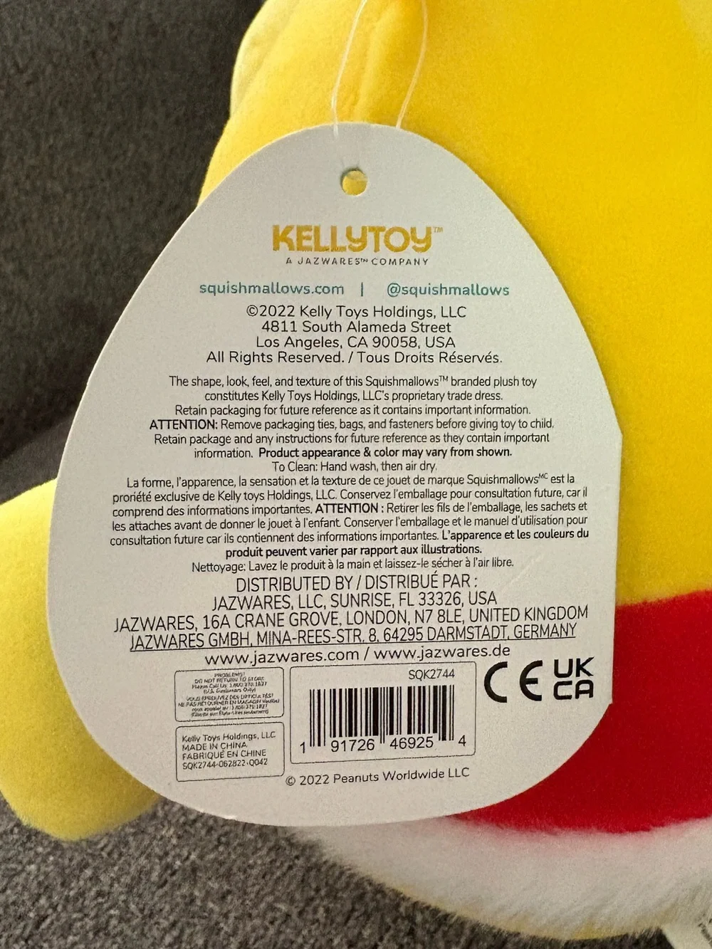 💛 NWT Peanuts Woodstock Christmas Squishmallow 💛